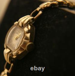 Rare vintage 1955 Ladies' Swiss Bulova Miss America gold bracelet wristwatch