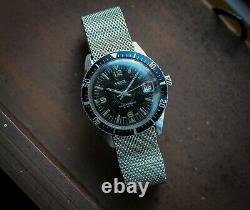 Rare vintage Nasia skin diver submariner military style swiss made watch