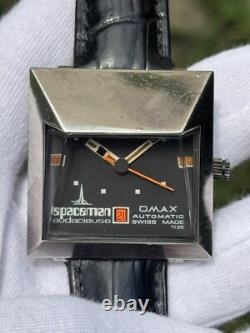 Rare vintage Omax spaceman Audacieuse Date Swiss Made automatic 4661717