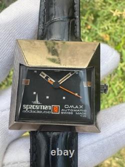 Rare vintage Omax spaceman Audacieuse Date Swiss Made automatic 4661717