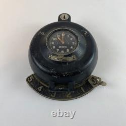 Rare vintage factory ZENITH swiss monitoring clock