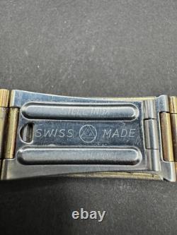 Rare vintage favre leuba NSA Swiss Made Watch Bracelet 24MM