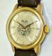 Rare vintage gold plated Swiss Mu-Du automatic Memento Mori Skull wristwatch