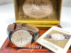 Rare vintage k813 lecoultre automatic swiss made wristwatch with box & paper