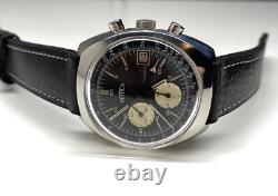 Rare vintage lemania semco chronograph automatic date swiss made wristwatch