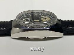 Rare vintage lemania semco chronograph automatic date swiss made wristwatch