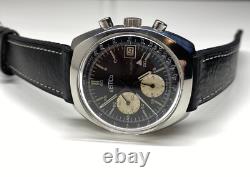 Rare vintage lemania semco chronograph automatic date swiss made wristwatch
