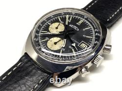 Rare vintage lemania semco chronograph automatic date swiss made wristwatch