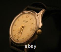 Rare vintage men's 17J Swiss HYDEPARK 1950's Korean War running dress wristwatch