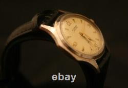 Rare vintage men's 17J Swiss HYDEPARK 1950's Korean War running dress wristwatch