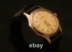 Rare vintage men's 17J Swiss HYDEPARK 1950's Korean War running dress wristwatch