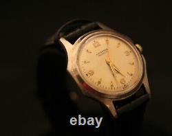 Rare vintage men's 17J Swiss HYDEPARK 1950's Korean War running dress wristwatch