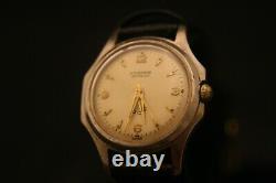 Rare vintage men's 17J Swiss HYDEPARK 1950's Korean War running dress wristwatch