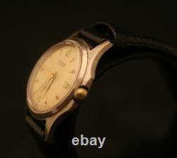 Rare vintage men's 17J Swiss HYDEPARK 1950's Korean War running dress wristwatch