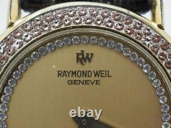 Raymond Weil Geneve 5835 Vintage Men's Swiss Quartz Watch RARE Diamond Dial & Bz