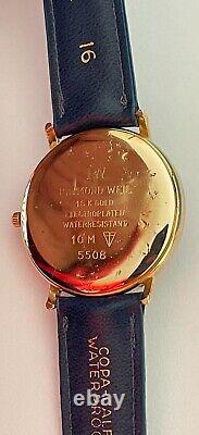 Raymond Weil Geneve Watch Blue Swiss Made Roman Numbers 18K Gold EP