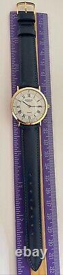 Raymond Weil Geneve Watch Blue Swiss Made Roman Numbers 18K Gold EP