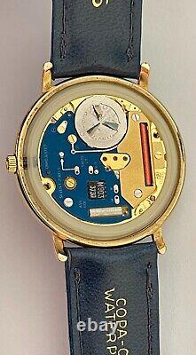 Raymond Weil Geneve Watch Blue Swiss Made Roman Numbers 18K Gold EP