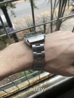Retro Rare GARADO Watch Vintage Jump Hour Swiss Made Men's Direct Read Taximeter