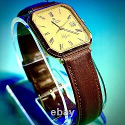 Revue Thommen Vulcain Elysee Extremely Rare Vintage Swiss Quartz Watch Gold