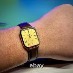 Revue Thommen Vulcain Elysee Extremely Rare Vintage Swiss Quartz Watch Gold