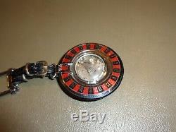 Rivo Swiss 17 Jewels Vintage Roulette Wheel Wind up Pocket Watch RARE! Gambling