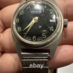 Runs Wakmann 17 Jewels Mechanical Vintage Watch 1951 Swiss Mens/womens Rare