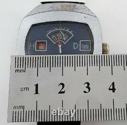 SICURA JUMP HOUR DIGITAL HAND WIND SWISS RARE VINTAGE MEN'S WRIST WATCH 70s