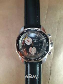 SICURA (early Breitling) rare vintage Swiss chronograph watch