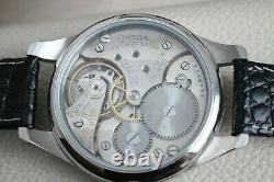 STEEL REGULATOR Vintage 1931`s New Cased Men`s Swiss rare Regulateur Wristwatch