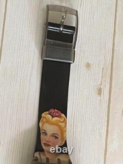 SWATCH VINTAGE 1995 Dressed Beauty Motif SWISS Black Unique Design Rare No Box