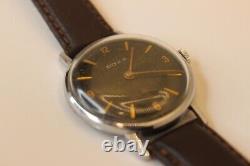 SWISS MADE MINIMALIST tropical DOXA Military Vintage. Rare Black PATINA, with BOX