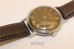 SWISS MADE MINIMALIST tropical DOXA Military Vintage. Rare Black PATINA, with BOX