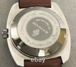 Sandoz Mystery Vintage 70s Rare Swiss Watch 10-0909-0051 Orange Dial Original
