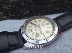 Sefico Watch Skin Diver Swiss Made 1970s Vintage Mechanic rare