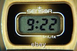 Sensor Trilite Digital Watch LCD 1970s Very Rare Early Swiss Chunky Vintage