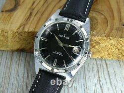 Services Black dial mechanical 17j vintage rare Swiss mens watch