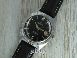 Services Black dial mechanical 17j vintage rare Swiss mens watch