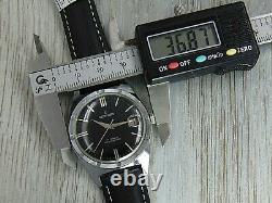 Services Black dial mechanical 17j vintage rare Swiss mens watch