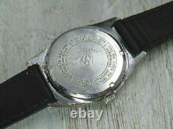 Services Black dial mechanical 17j vintage rare Swiss mens watch