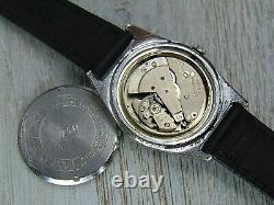 Services Black dial mechanical 17j vintage rare Swiss mens watch