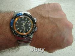 Sicura 400 21 jewel Swiss vintage 60s divers oversized watch rare model 60s VGUC