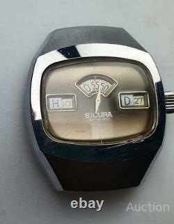 Sicura Jump Hour Rare Vintage Original Swiss Wrist Watch