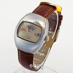 Sicura (RARE Breitling) Vintage Jump hour jumping hour digital Swiss made watch