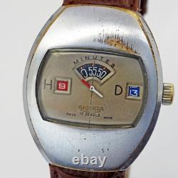 Sicura (RARE Breitling) Vintage Jump hour jumping hour digital Swiss made watch