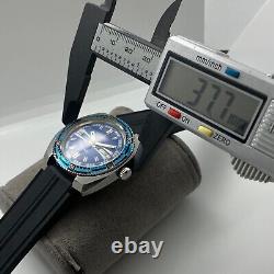 Skin Diver ELVES Vintage Watch Automatic 200M Swiss Made Mens Blue Dial Rare 70