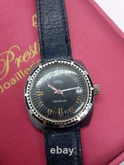 Skin Diver Tucah Vintage Watch Manual Winding Swiss Made 1970s Mens Rare