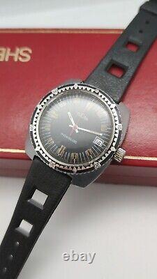 Skin Diver Tucah Vintage Watch Manual Winding Swiss Made 1970s Mens Rare