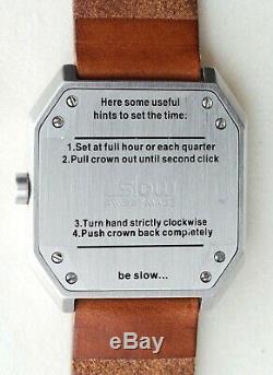 Slow Jo Swiss Made One-hand 24 hour watch, single hand 24hr wrist watch rare