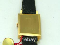 Solid Gold 18K 750 Watch Vintage Duxot NOS Blue Roman Face Swiss Made Rare